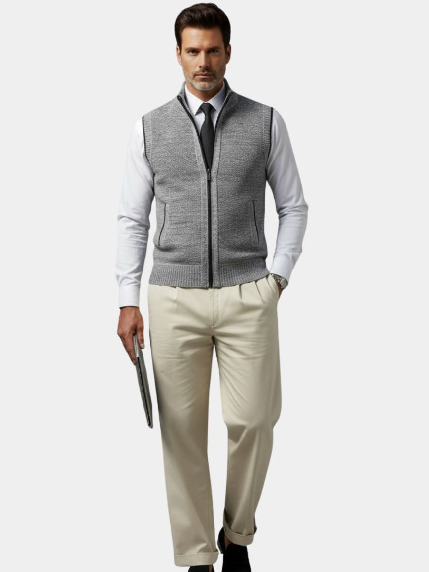 Elegant Vest with Full Zip - Mayford