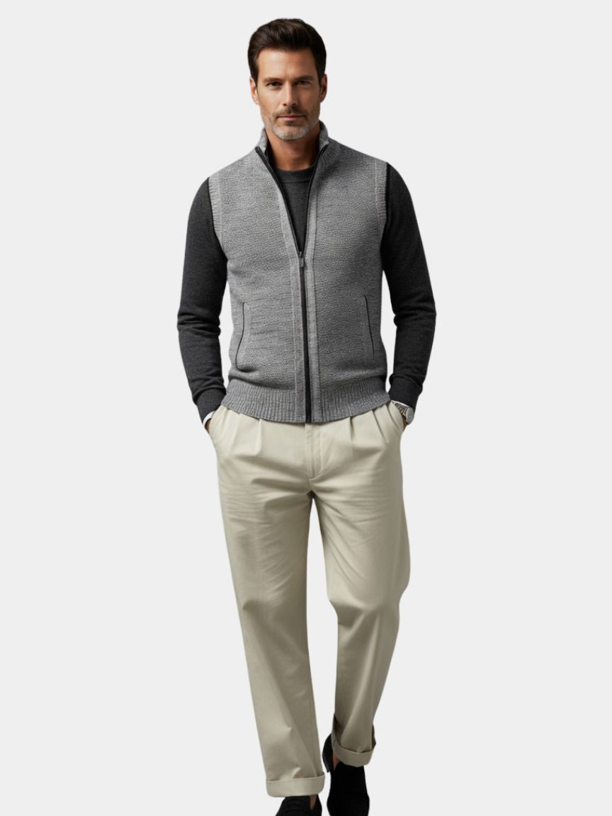 Elegant Vest with Full Zip - Mayford