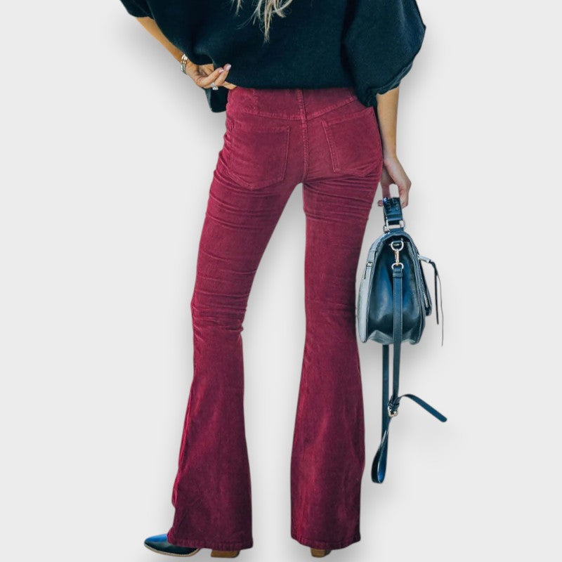 Chloe I Cord Trousers with Flared Leg